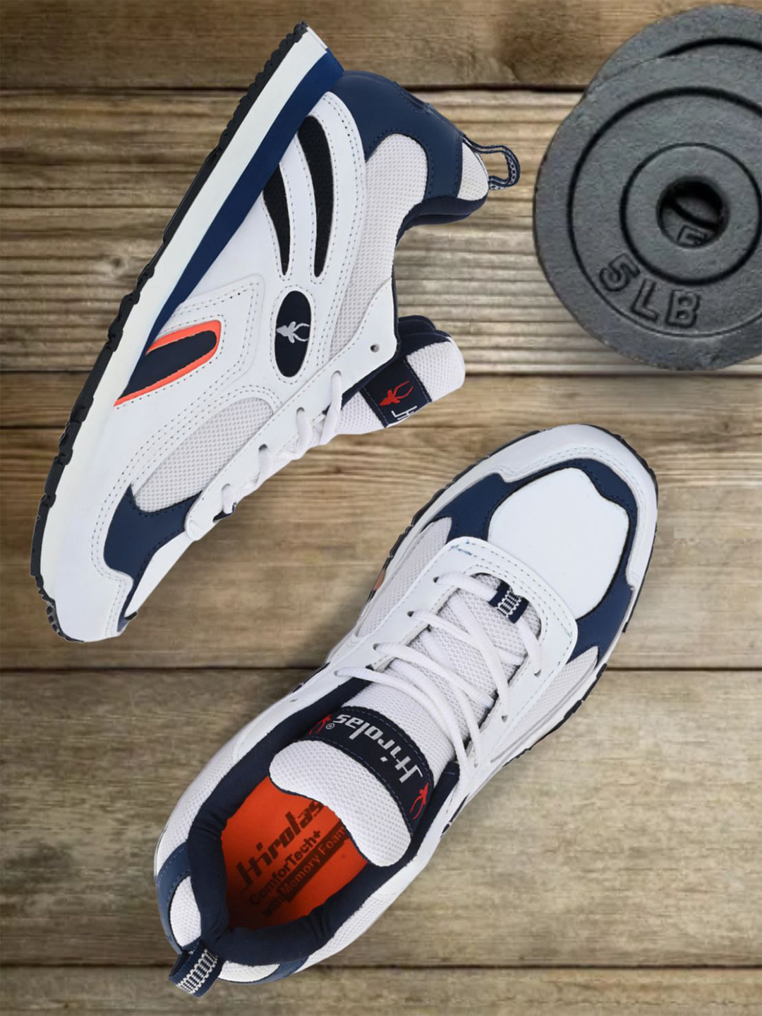 HIROLAS Men Memory Foam Technology Shock Absorbing Running Shoes