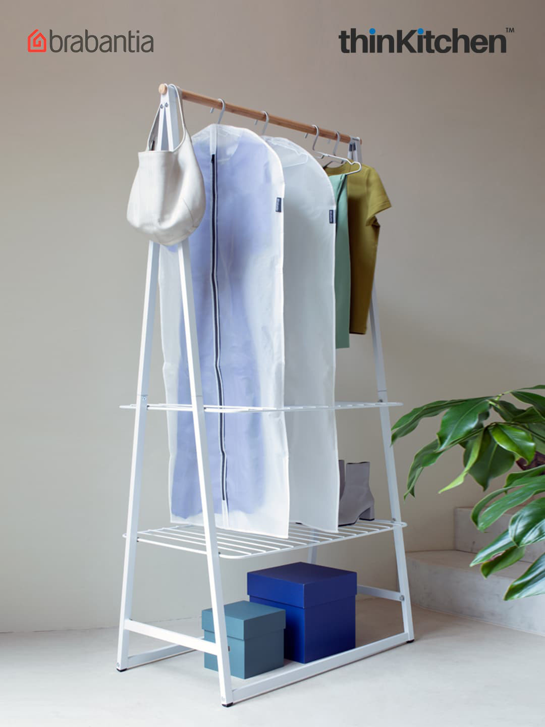 Brabantia White 2 Pieces Textured Cover Set