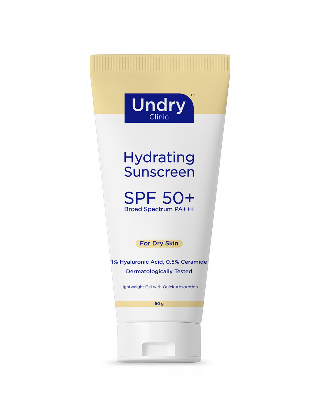 Undry Hydrating Sunscreen for Dry Skin SPF 50 - (50gm)