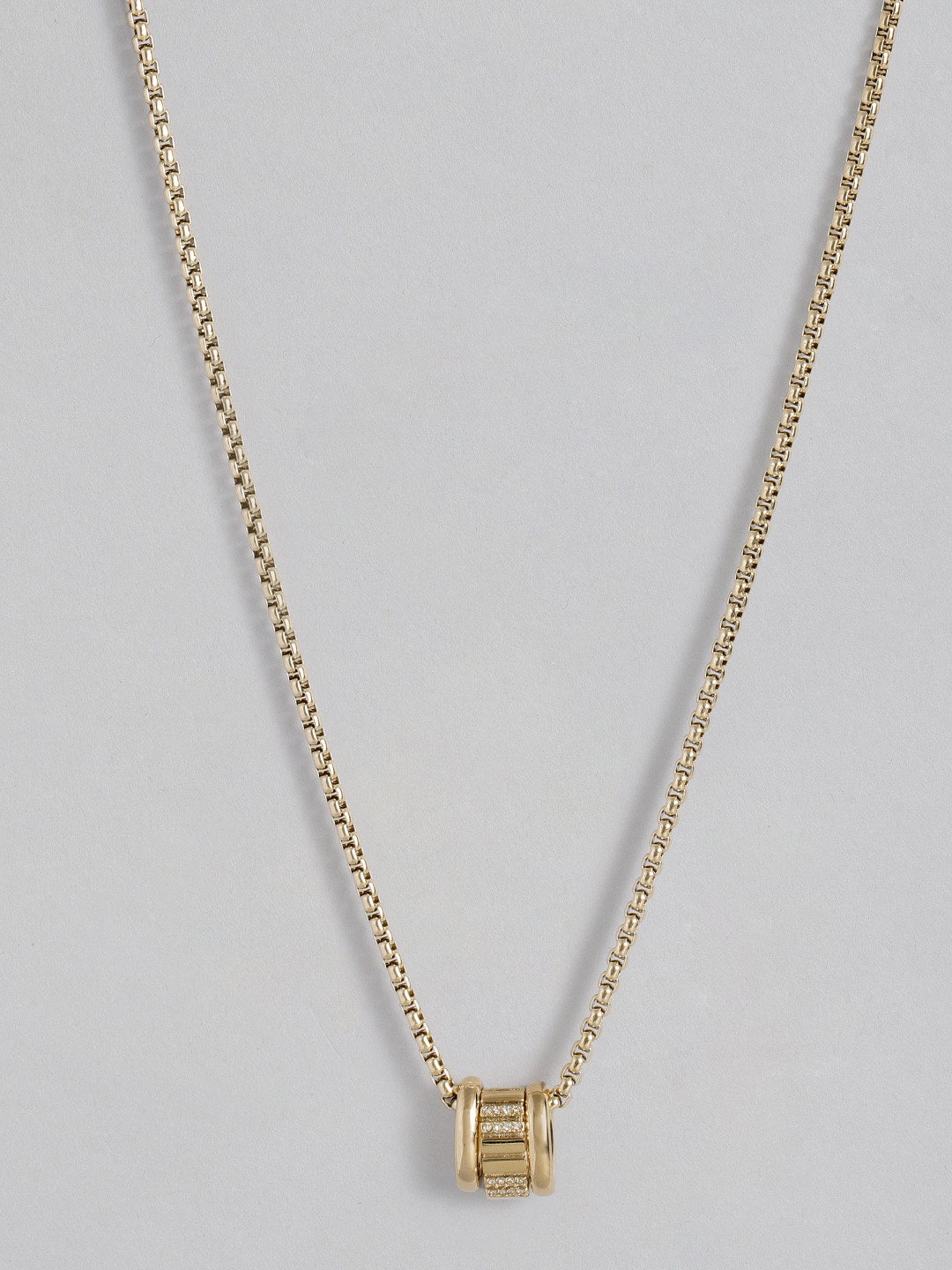 Calvin Klein Minimalistic Crystals Studded Pendant with Chain