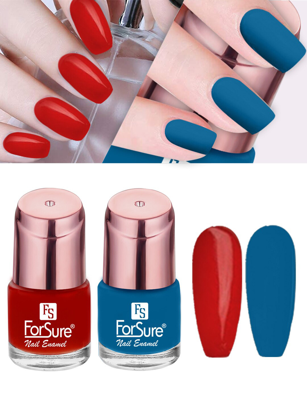 ForSure Set Of 2 Shining Quick Dry Nail Paint 8 ml Each - Shade 112 & 107