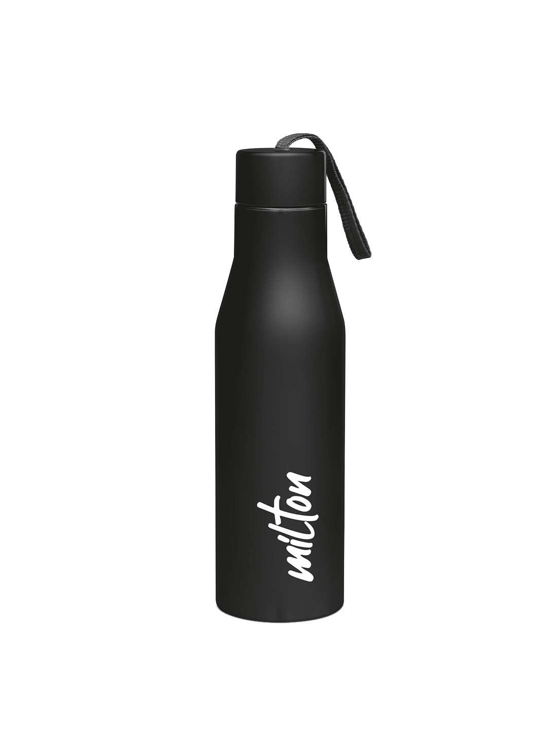 Milton Super 1000 Black Solid Stainless Steel Single Wall Vacuum Water Bottle - 1L