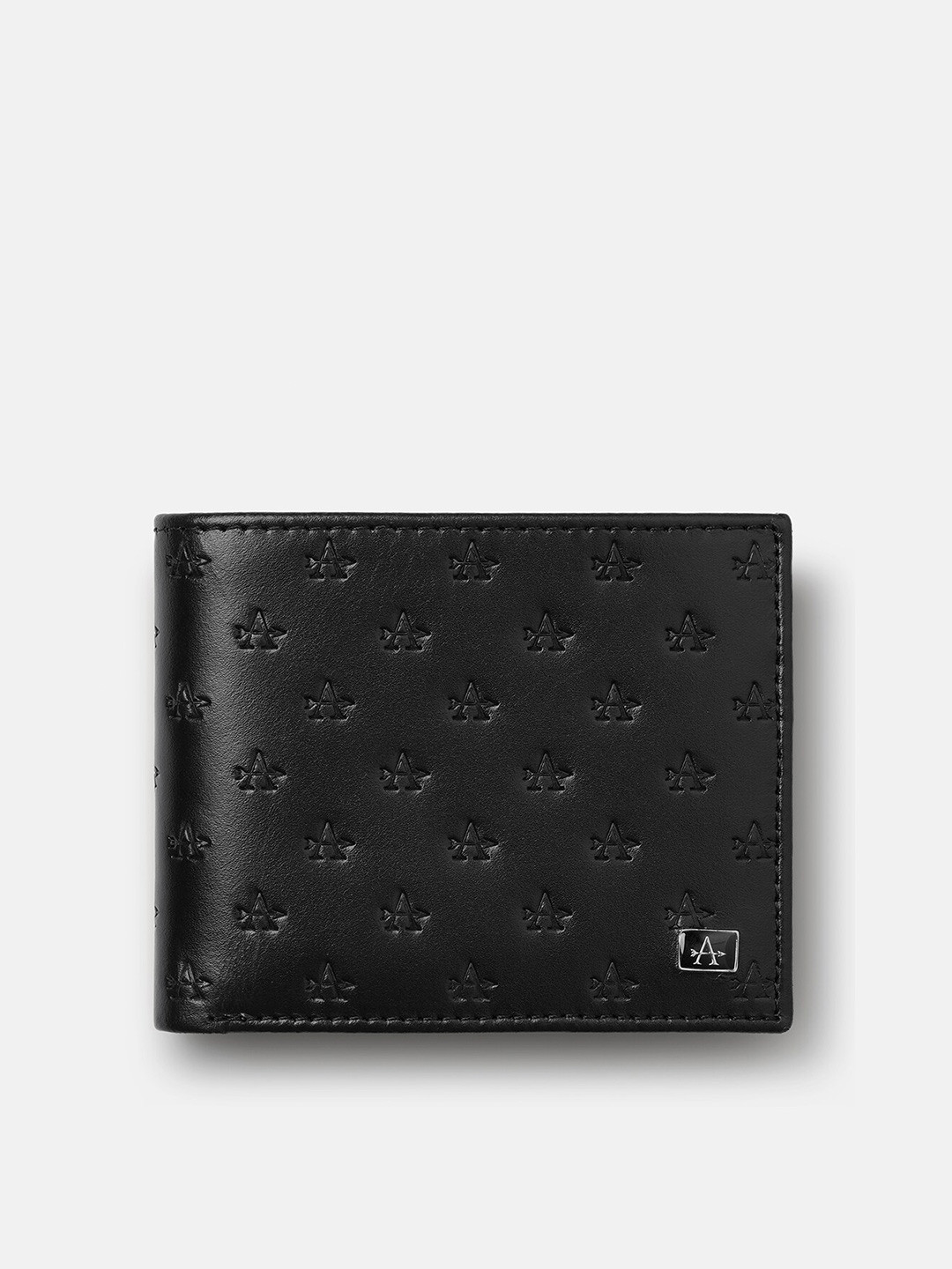 Arrow Men Textured Leather Two Fold Wallet