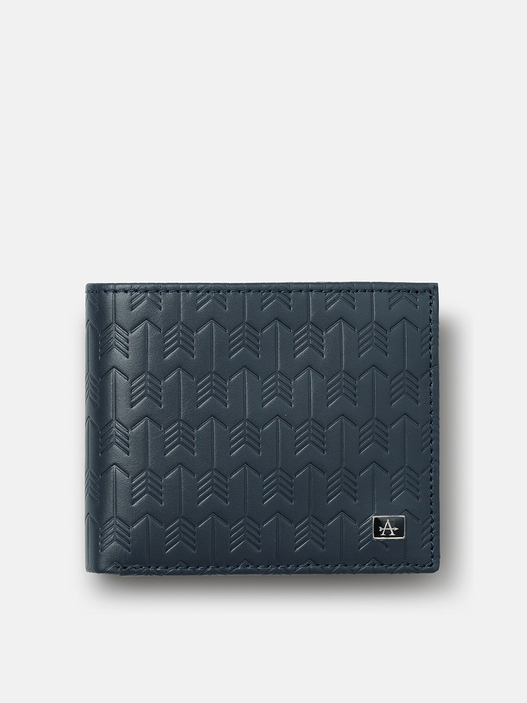 Arrow Textured Leather Two Fold Wallet
