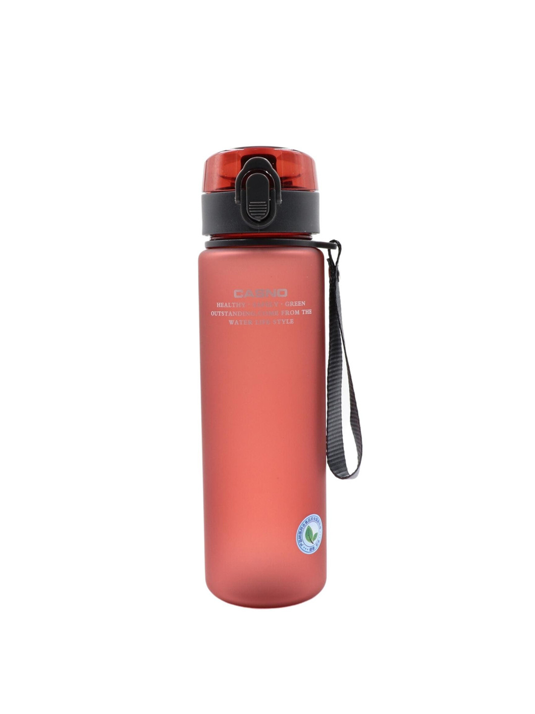 YOUSTYLO Red Typography Plastic Single Wall Vacuum Water Bottle - 400ml