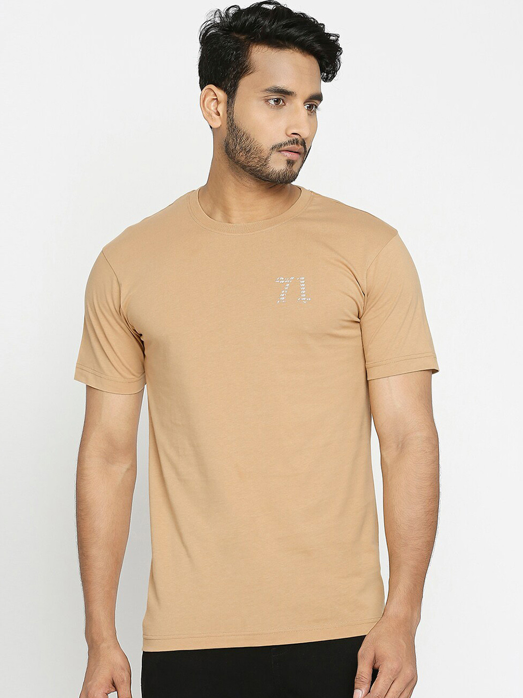 VIP  Round Neck Regular Fit Cotton Casual T-Shirt