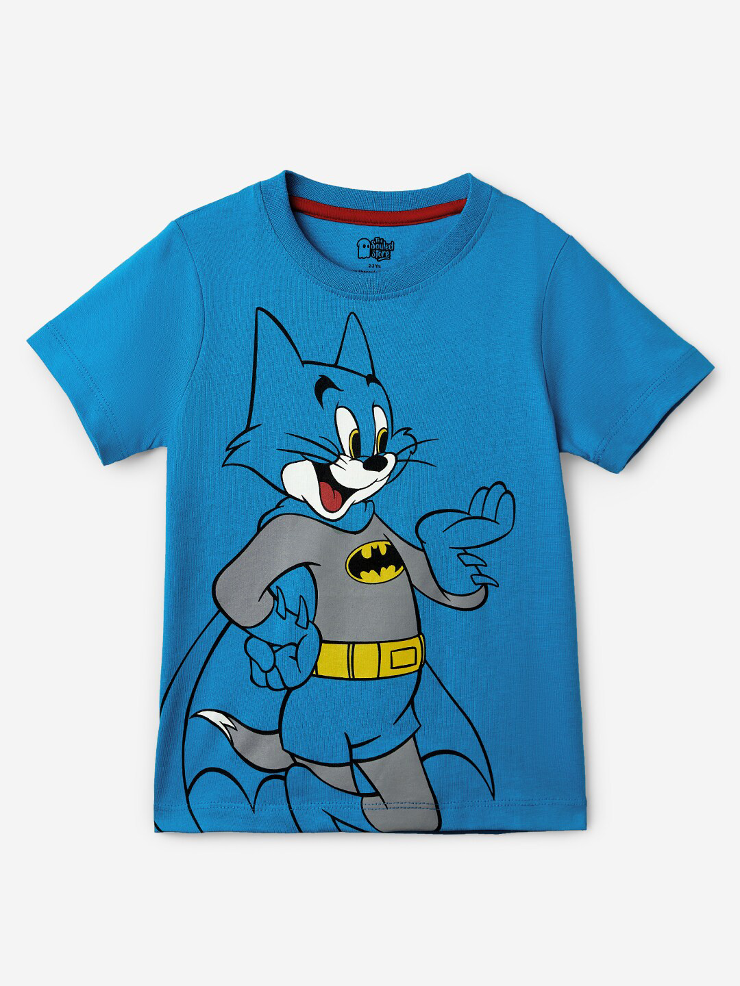 The Souled Store Boys Blue Humour and Comic Tom & jerry Printed Pure Cotton T-Shirt