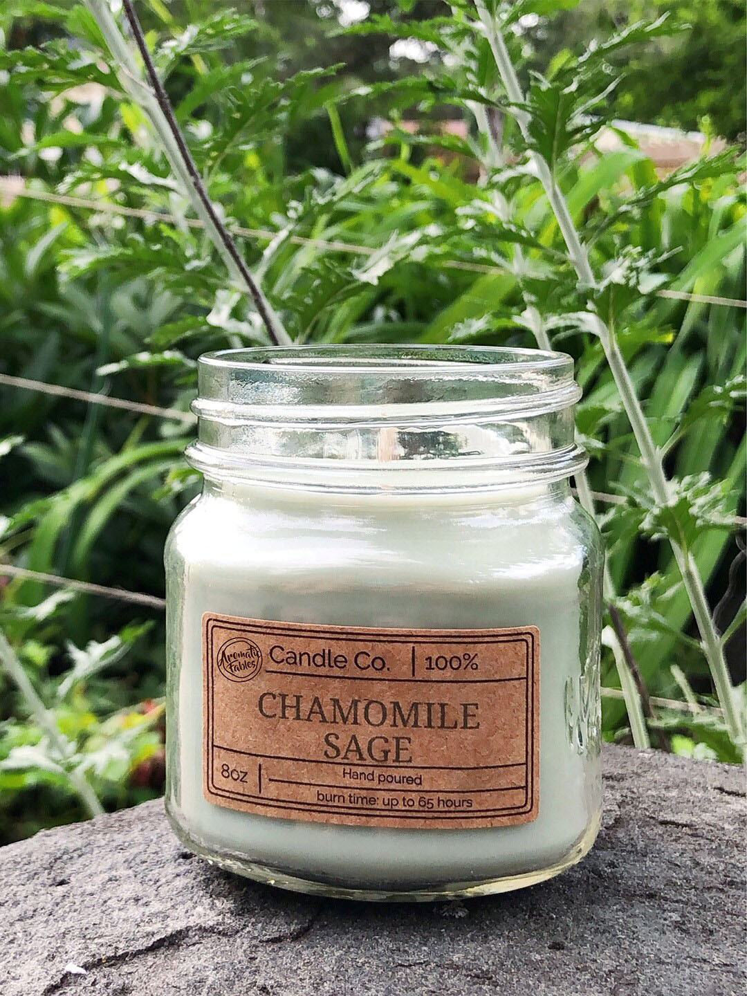 Aromatic Fables Chamomile Scented 1 Wick Solid Square Regular Jar Candles