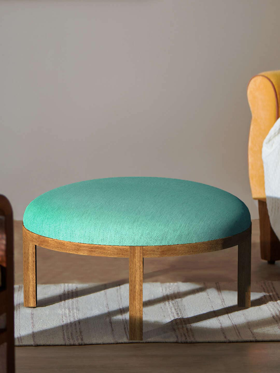 Chumbak Turquoise Blue Bohemian Ottoman