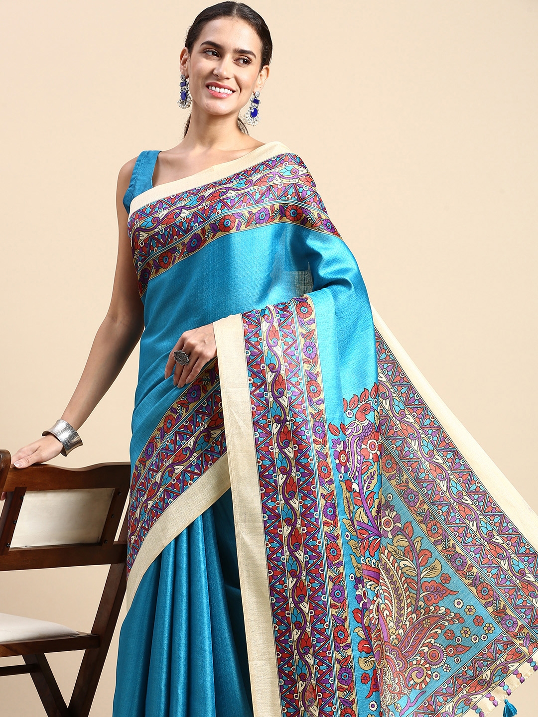Bhagalpuri best sale sarees myntra