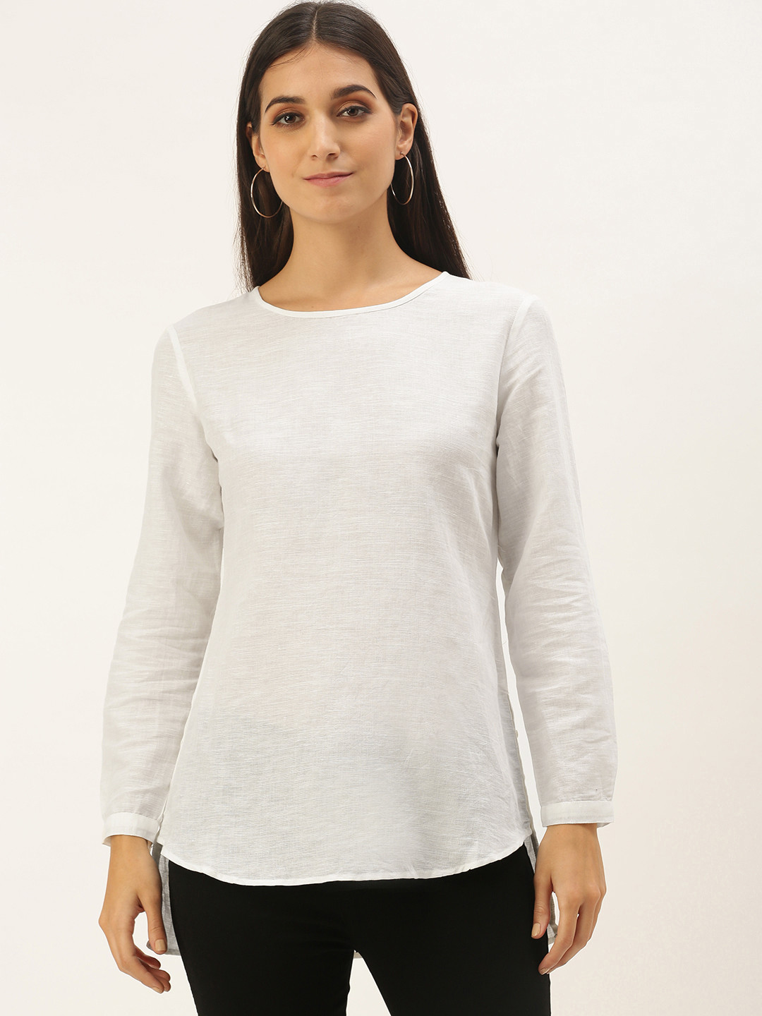 Splash White Regular Top