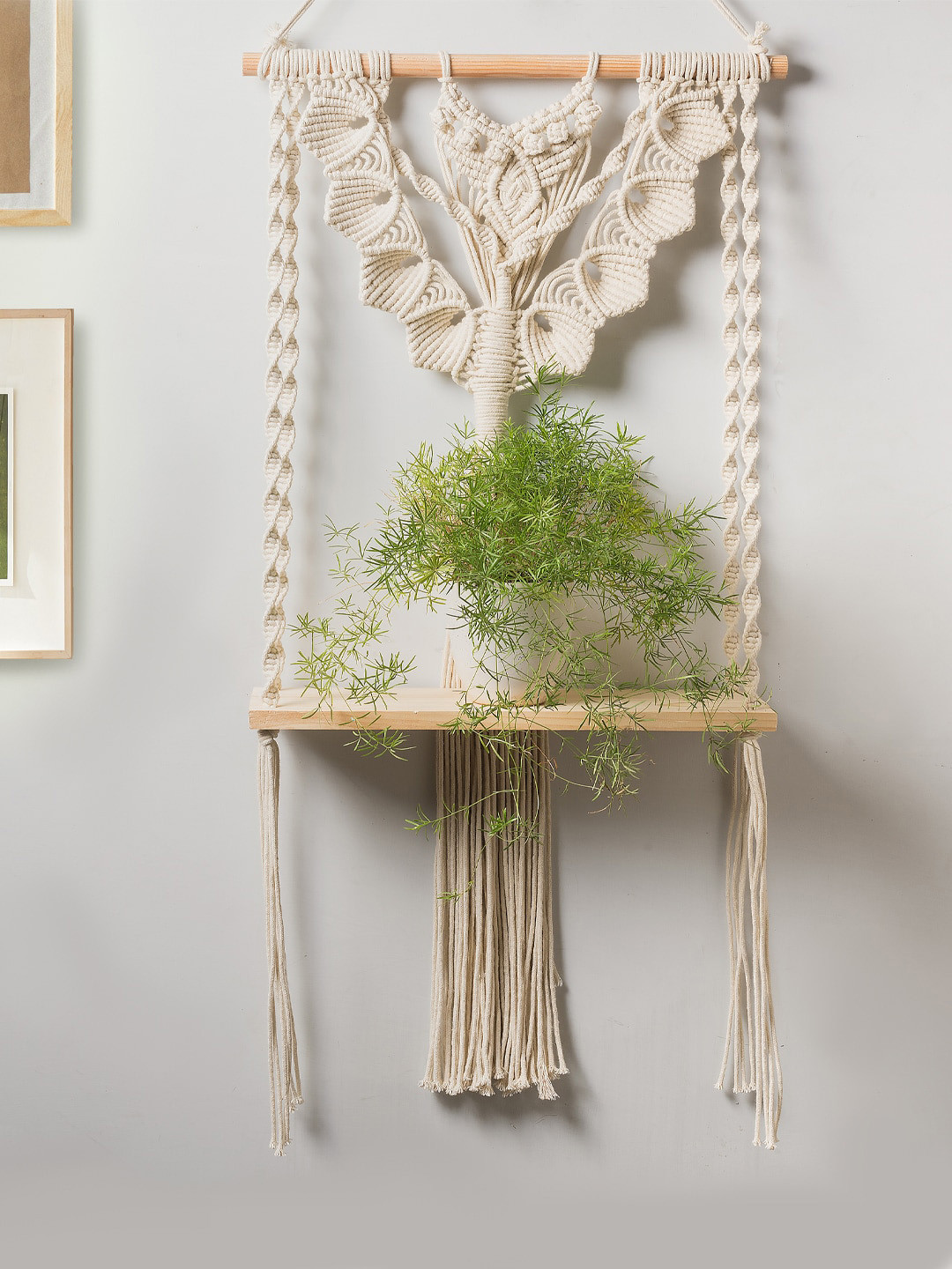 Decazone Wood Bohemian Hanging Hall Wall Hangings-31.9In