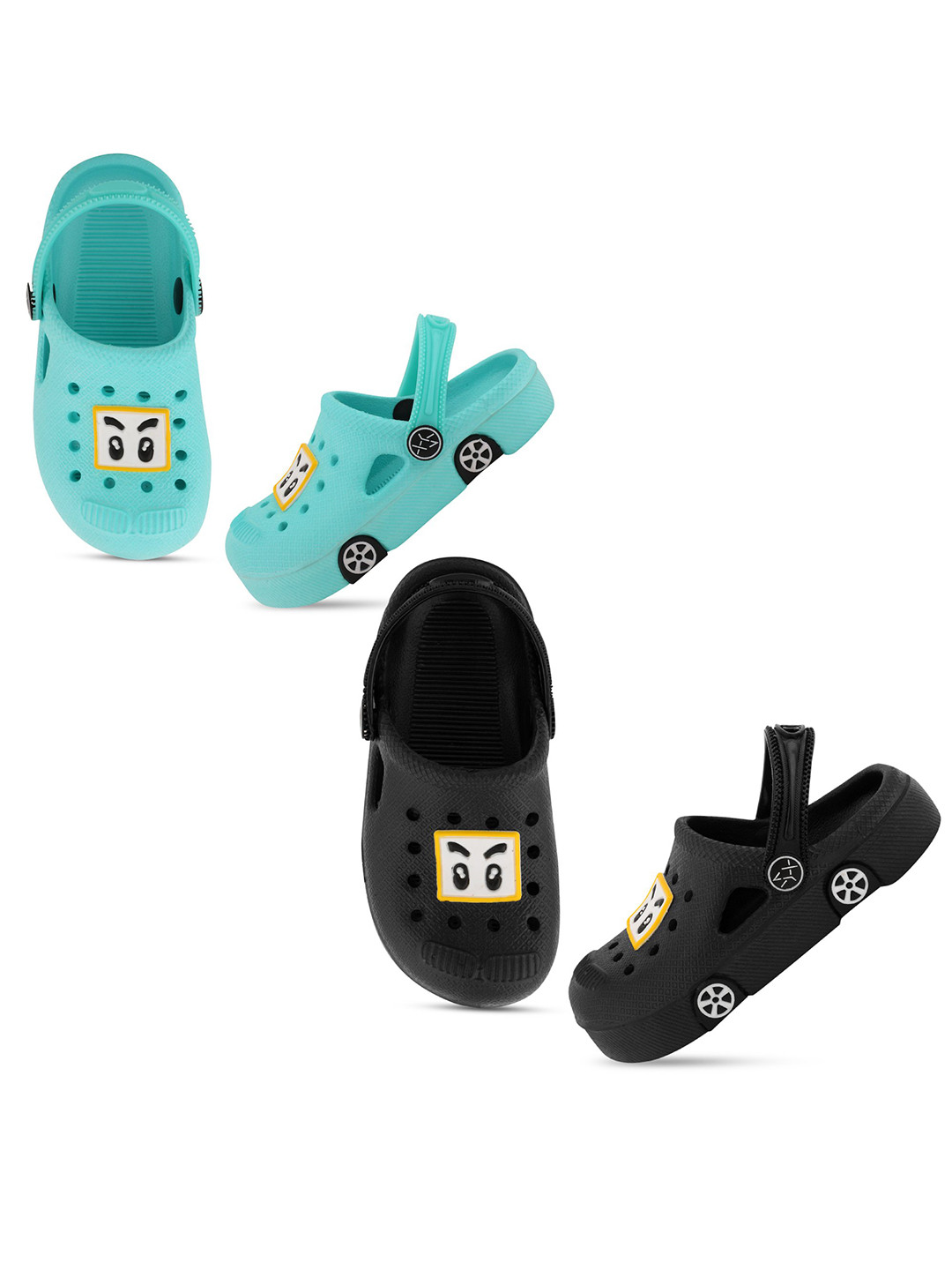 Smartots Kids Set Of 2 Printed Rubber Clogs