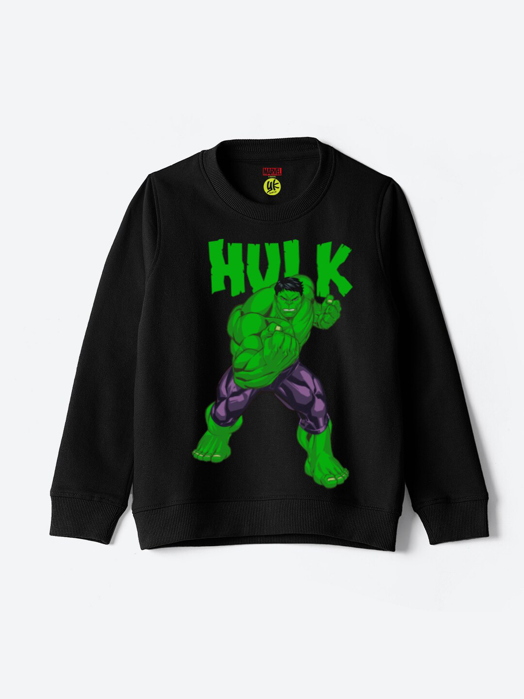 YK Marvel Boys Hulk Printed Cotton Sweatshirt