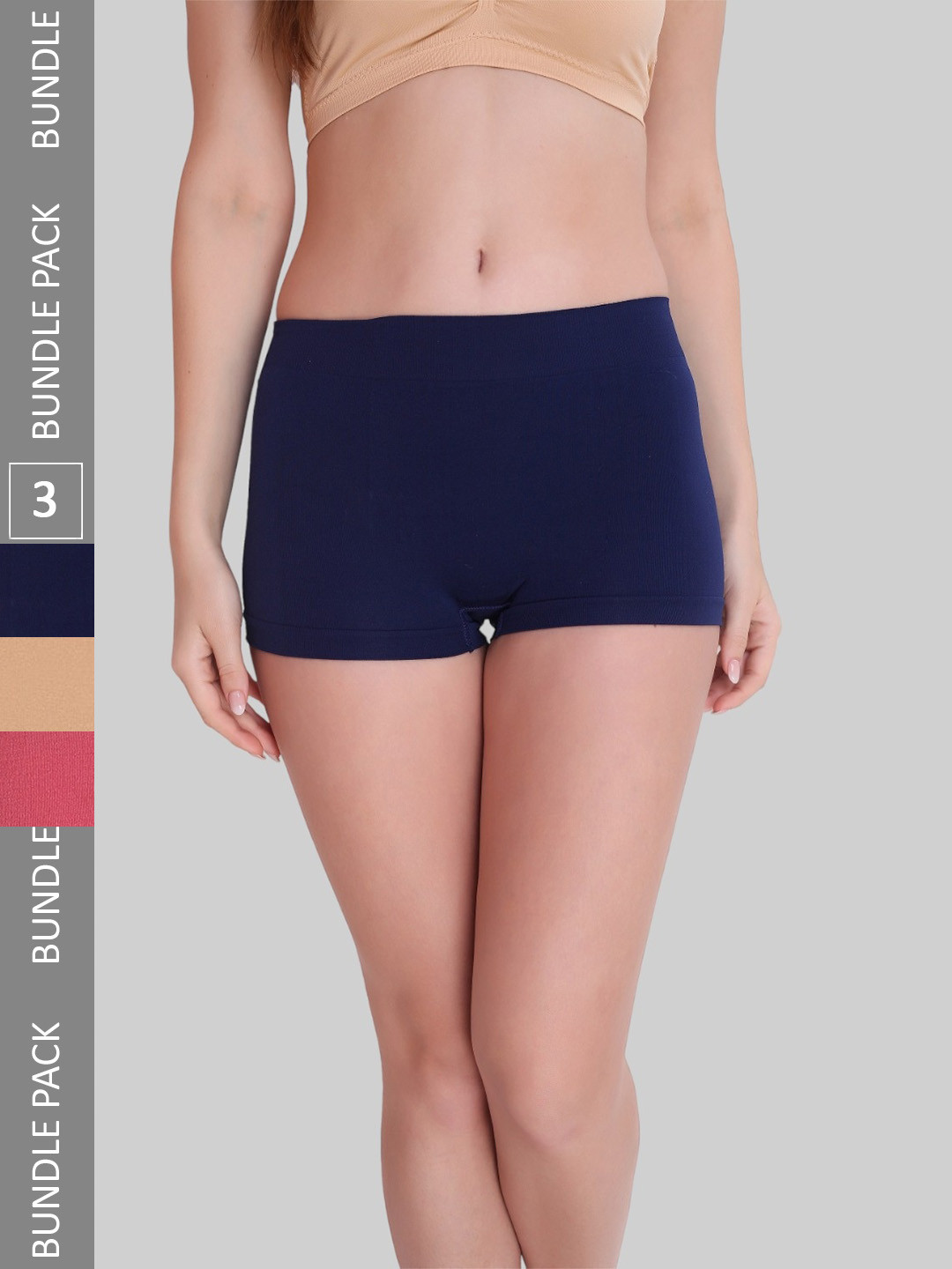 PLUMBURY Pack Of 3 Anti-Microbial Boyshorts Briefs-S11460322