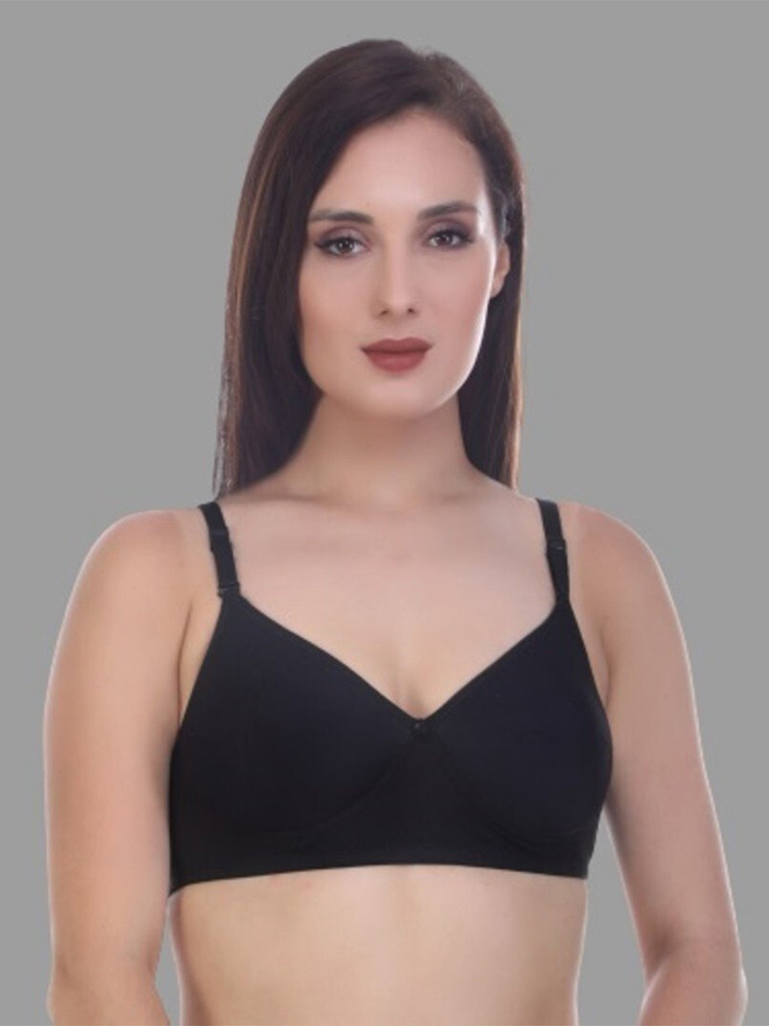 Boleem Full Coverage Lightly Padded Bra Padded Black-30B