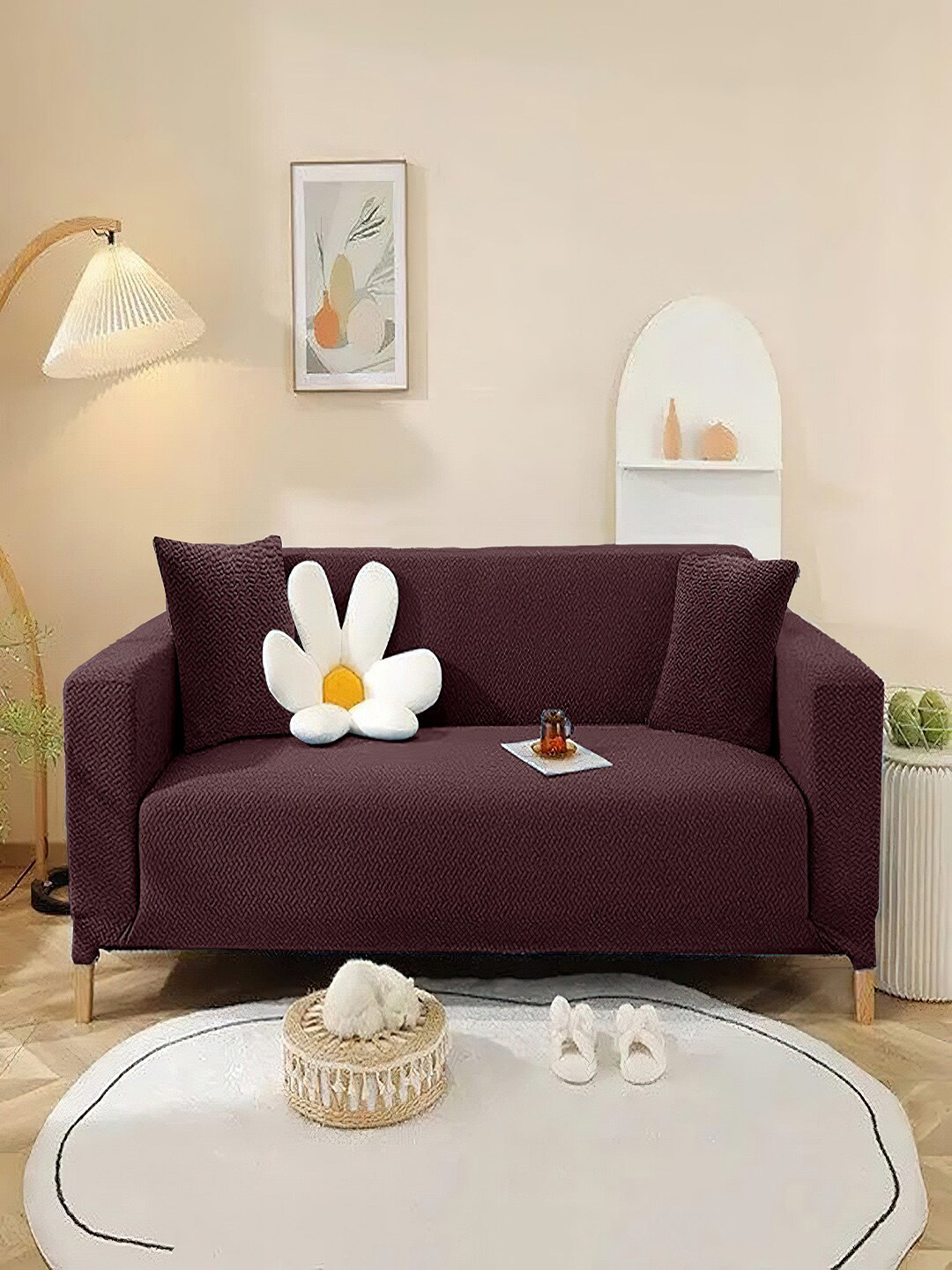 Cortina Brown Patterned 2-Seated Sofa Covers