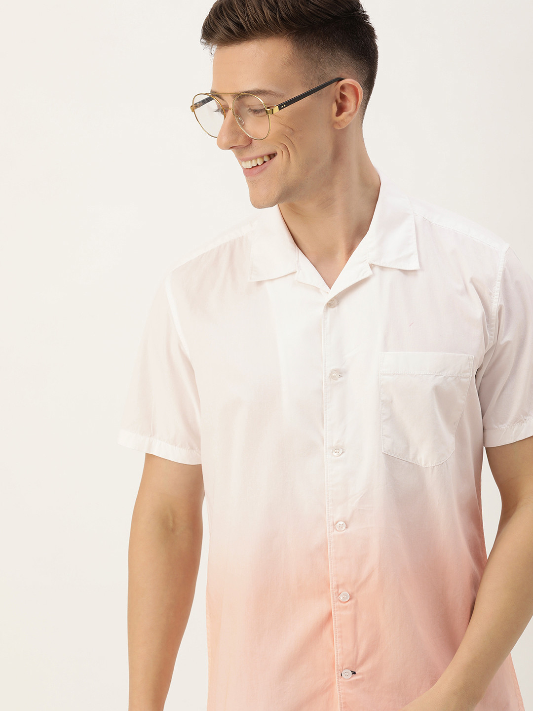 Mast & Harbour Men Standard Ombre Opaque Casual Shirt