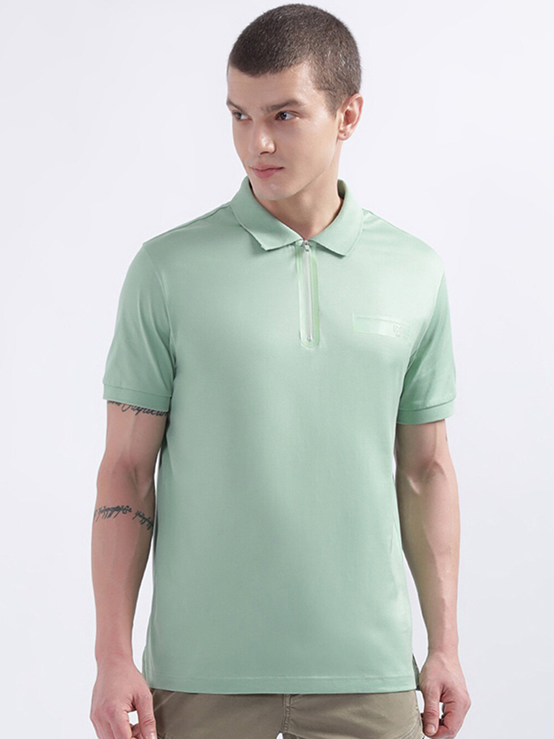 Iconic Polo Collar Short Sleeves Pure Cotton T-shirt