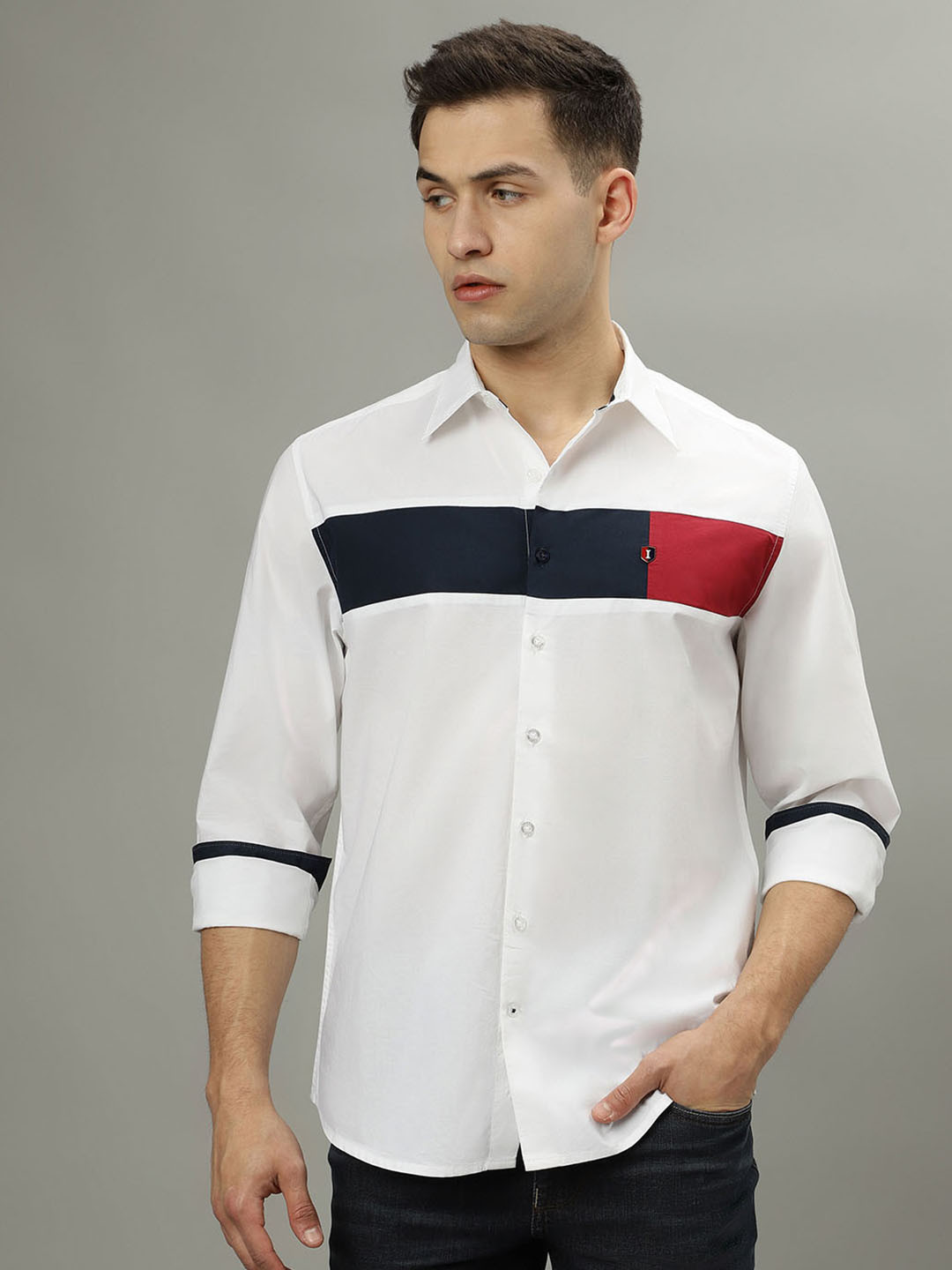 Iconic Spread Collar Cotton Casual Shirt