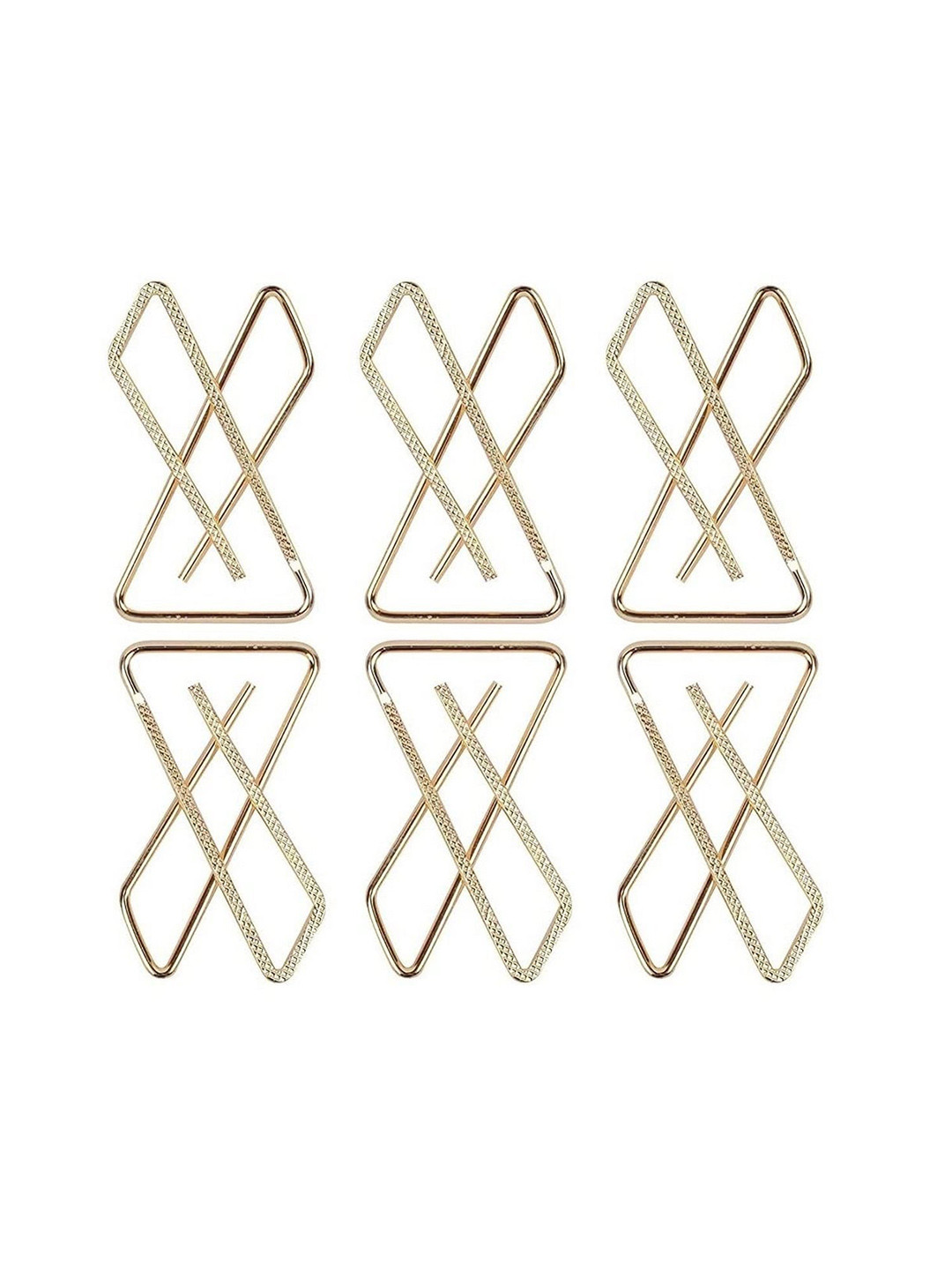 VAMA Women 12 Pcs Gold Plated Clip On Saree Pleats Dupatta Pin Brooch