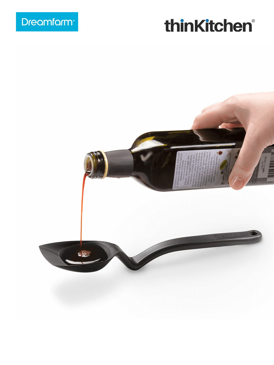 Dreamfarm Black Silicone Kitchen Spoon