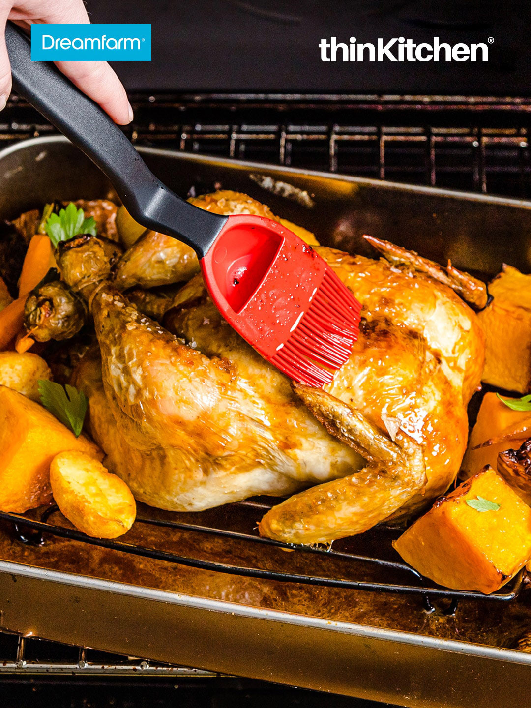 Dreamfarm Red & Black Silicone Kitchen Brizzle