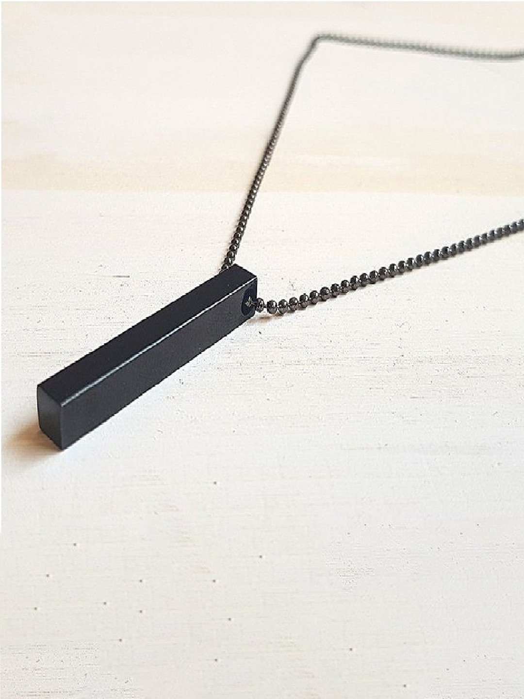 RUHI COLLECTION Unisex Stainless Steel Vertical Pendant