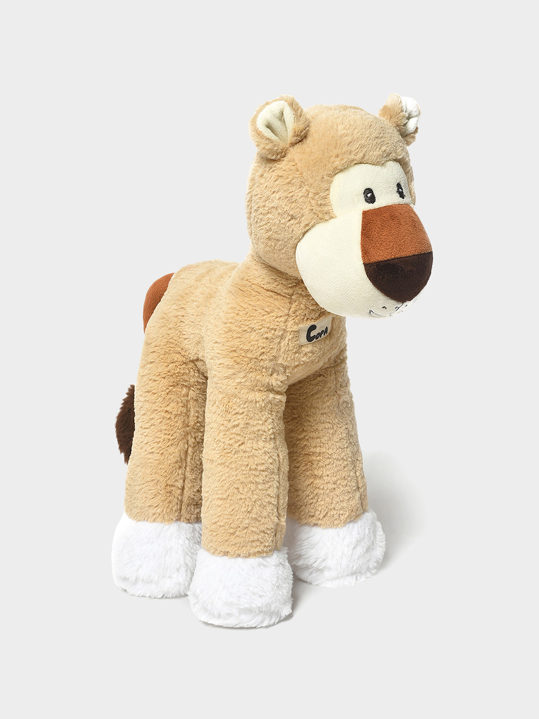 MiArcus Lion Cub Soft Plush Toy Made With Tiger Fur Brown- Height 33 Cm