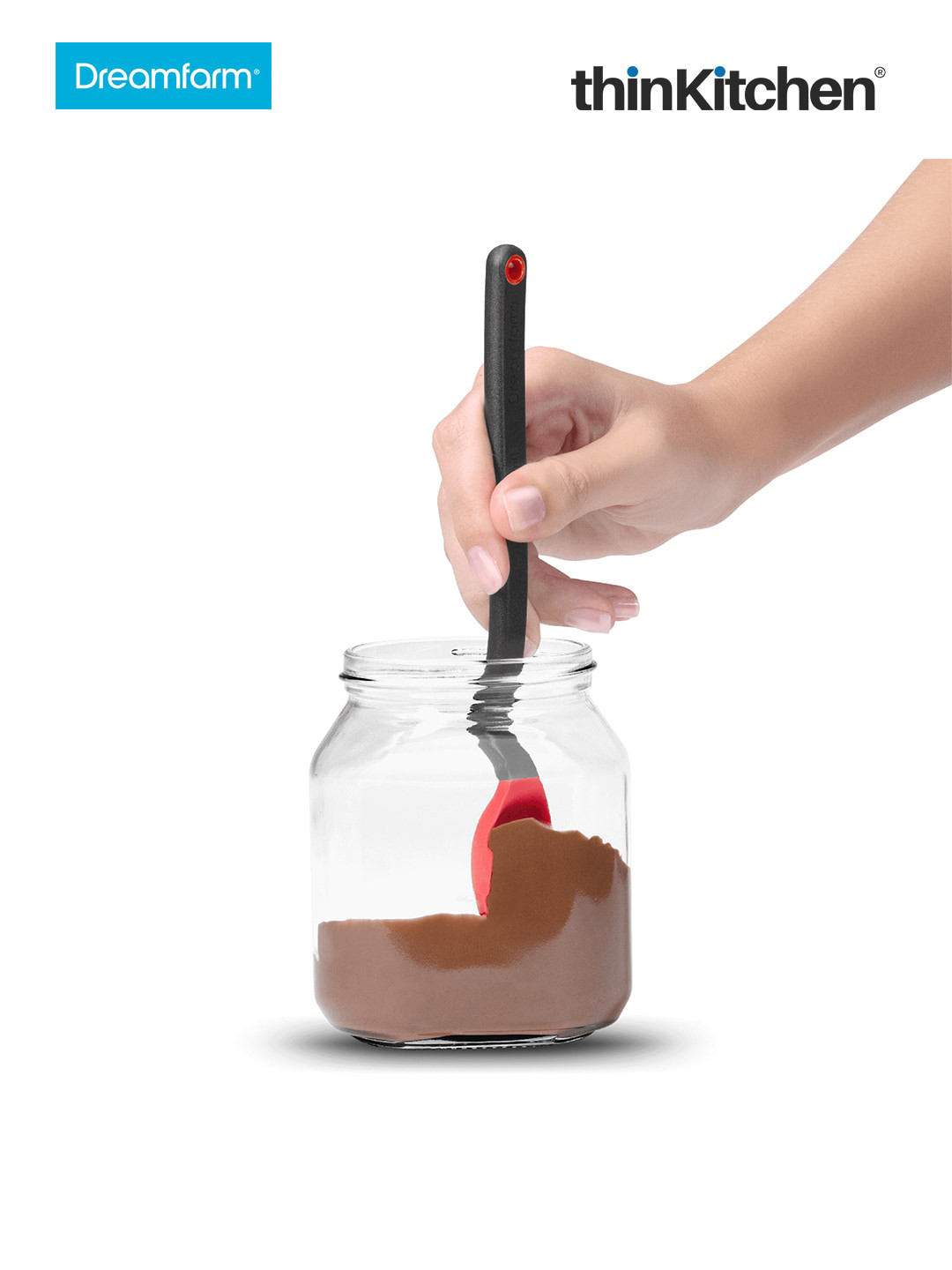 Dreamfarm Red & Black Silicone Kitchen Mini Supoon