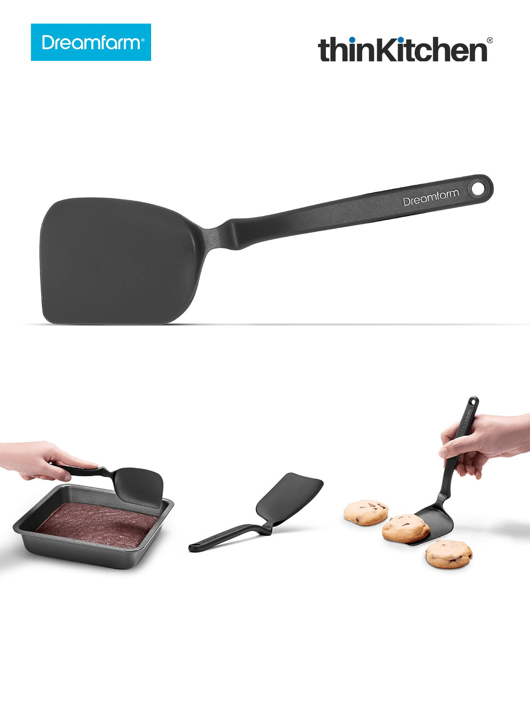Dreamfarm Black Silicone Spatula