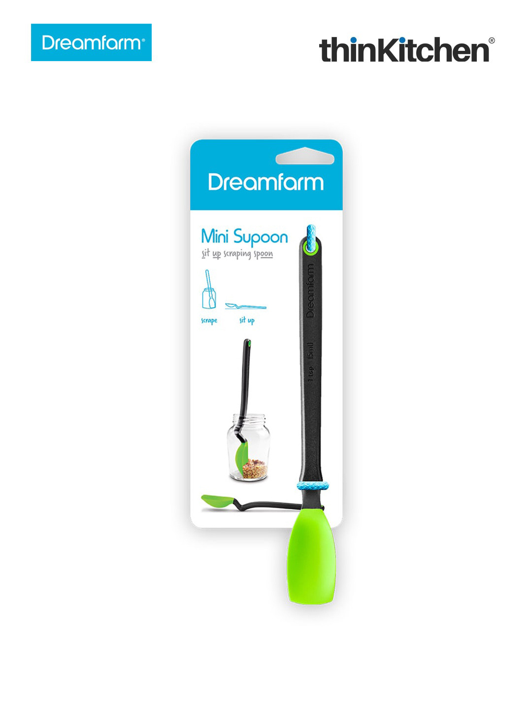 Dreamfarm Green & Black Colourblocked Mini Supoon