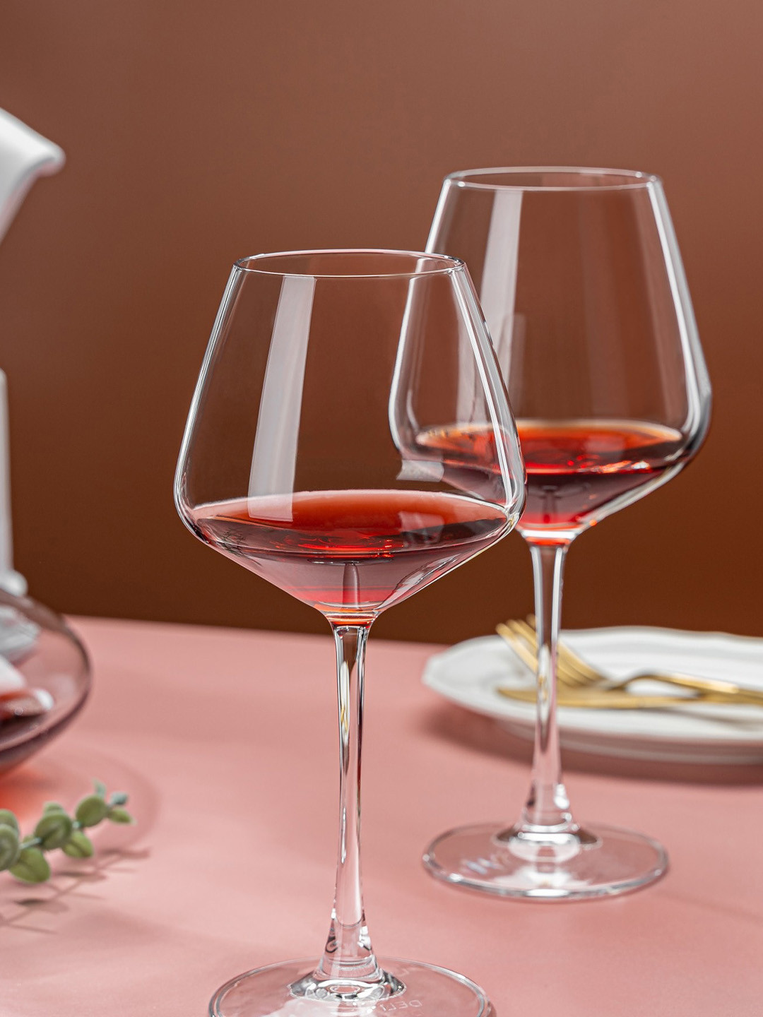 smartserve Set of 6 Crystal Wine Goblet Glass Lead Free 460ml