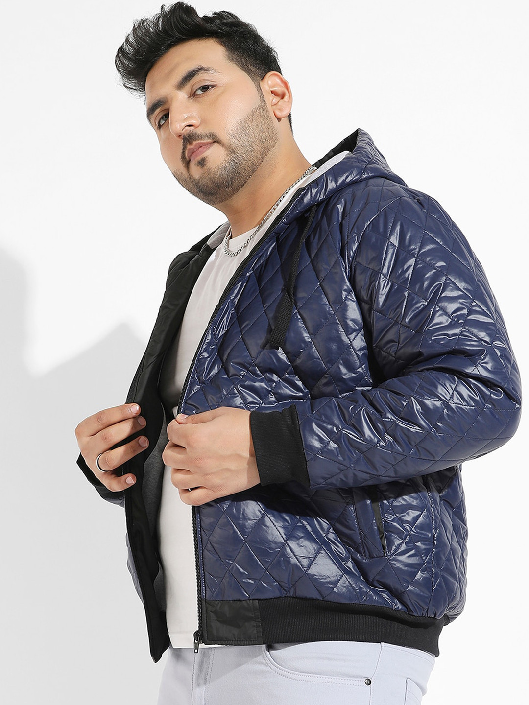 Instafab Plus Hooded Quilted Jacket