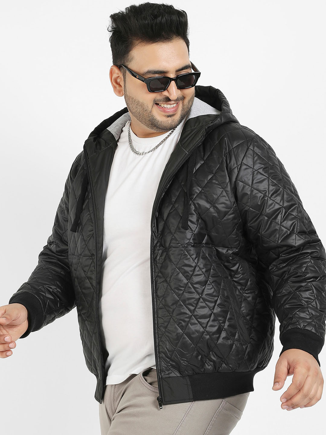 Instafab Plus Hooded Quilted Jacket