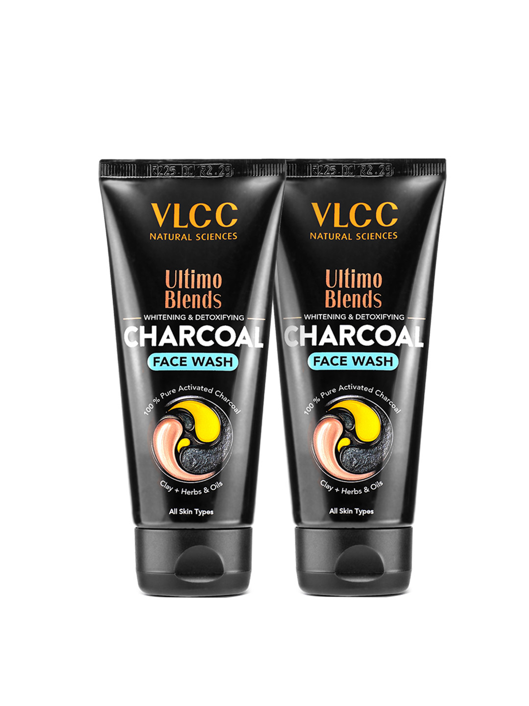 VLCC Set of 2 Ultimo Blends Whitening & Detoxifying Charcoal Face Wash - 100 ml each