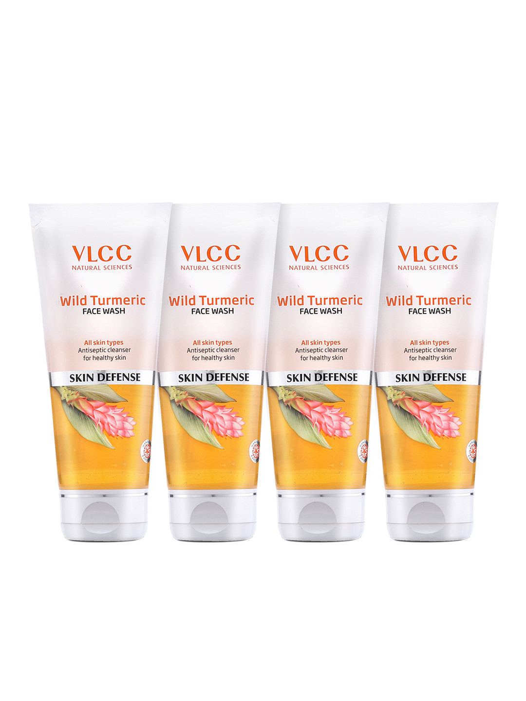 VLCC Set of 4 Skin Defense Wild Turmeric Face Wash - 80ml each