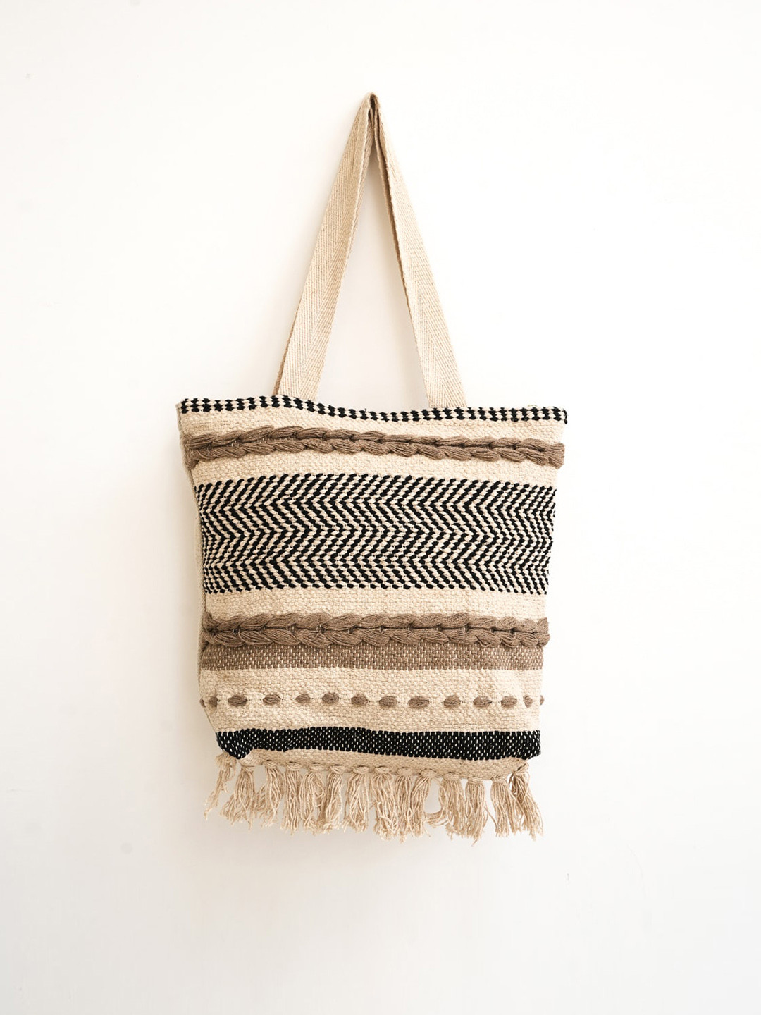 Ariana Beige Shopper Tote Bag