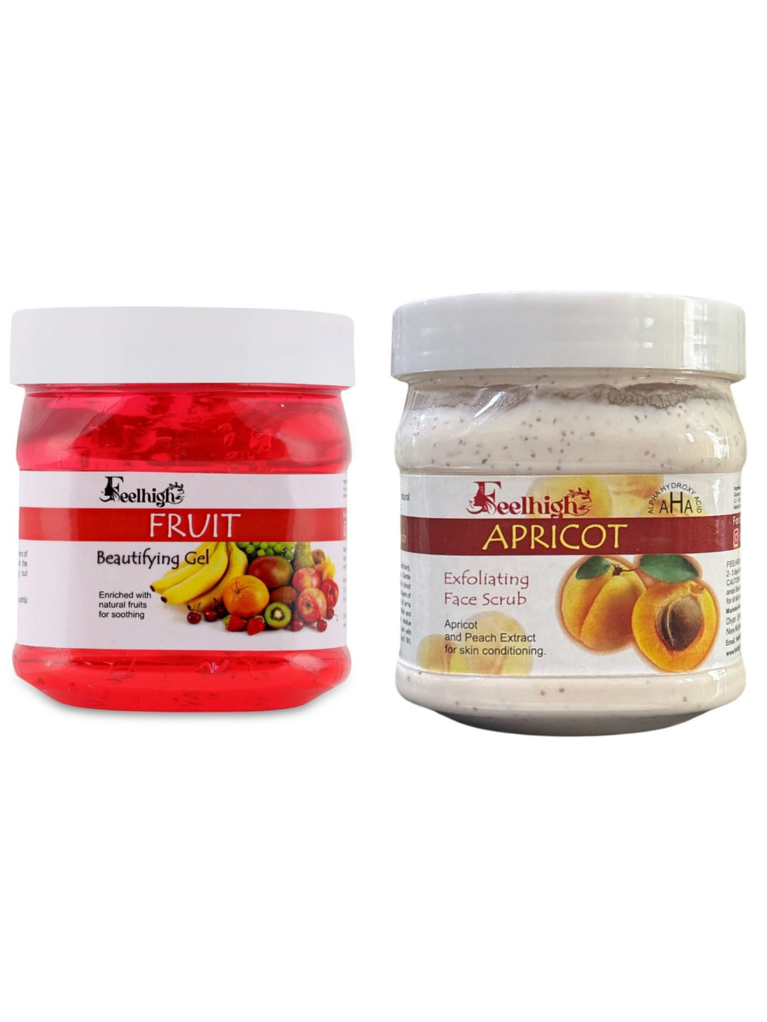 FEELHIGH Set Of 2 Fruit Gel And Apricot Scrub - 500gm + 500gm