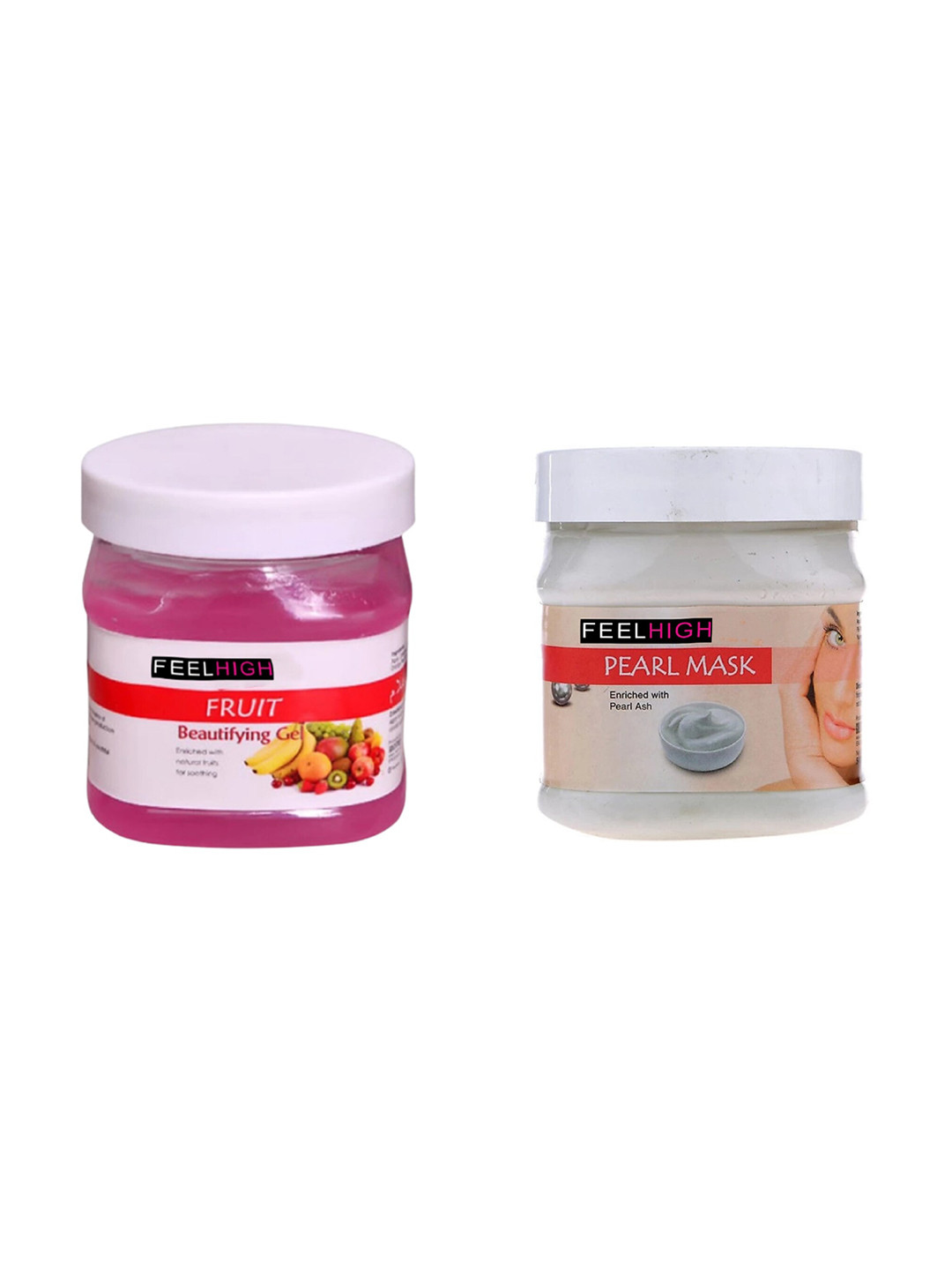 FEELHIGH Face & Body Face & Body Fruit Gel & Pearl Mask - 500 ml Each