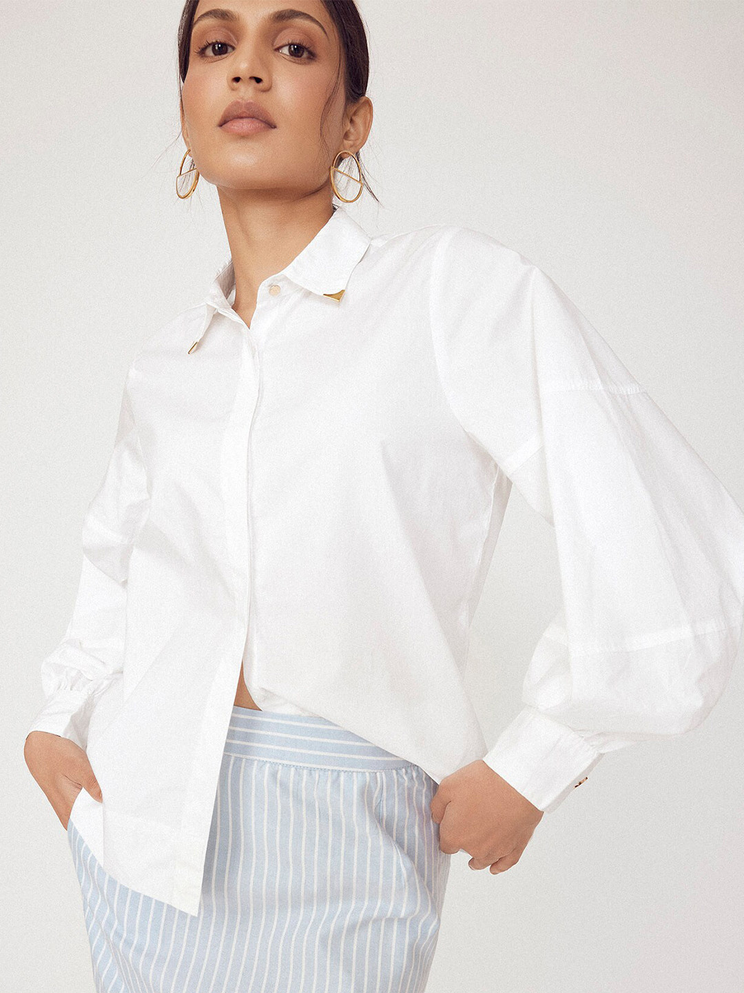 The Label Life Spread Collar Cotton Casual Shirt