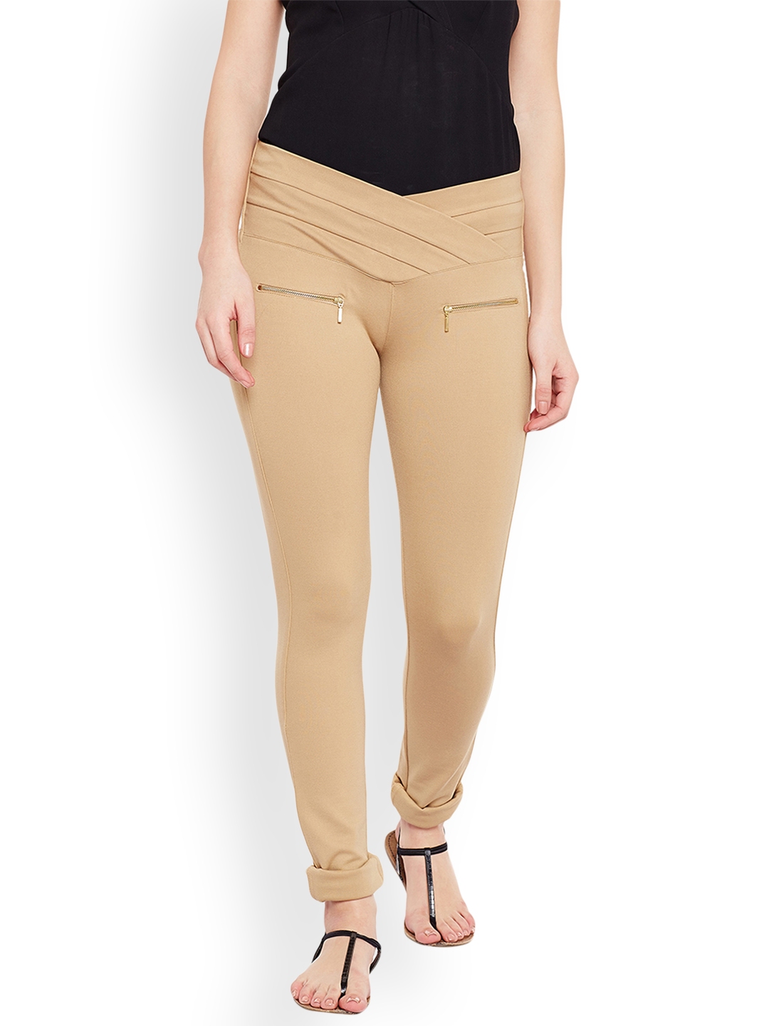 Devis Women Beige Jeggings