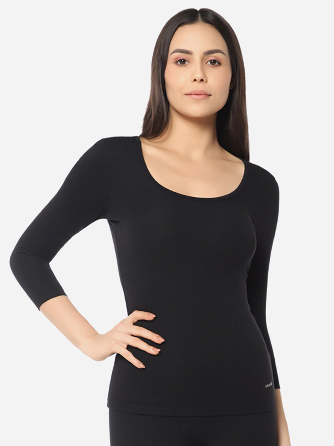 Amante Scoop Neck LuxeHeat Fleece Thermal Top