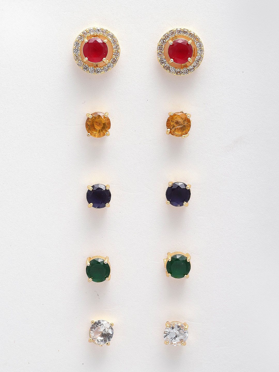 Anouk Set Of 3 Circular Studs Earrings