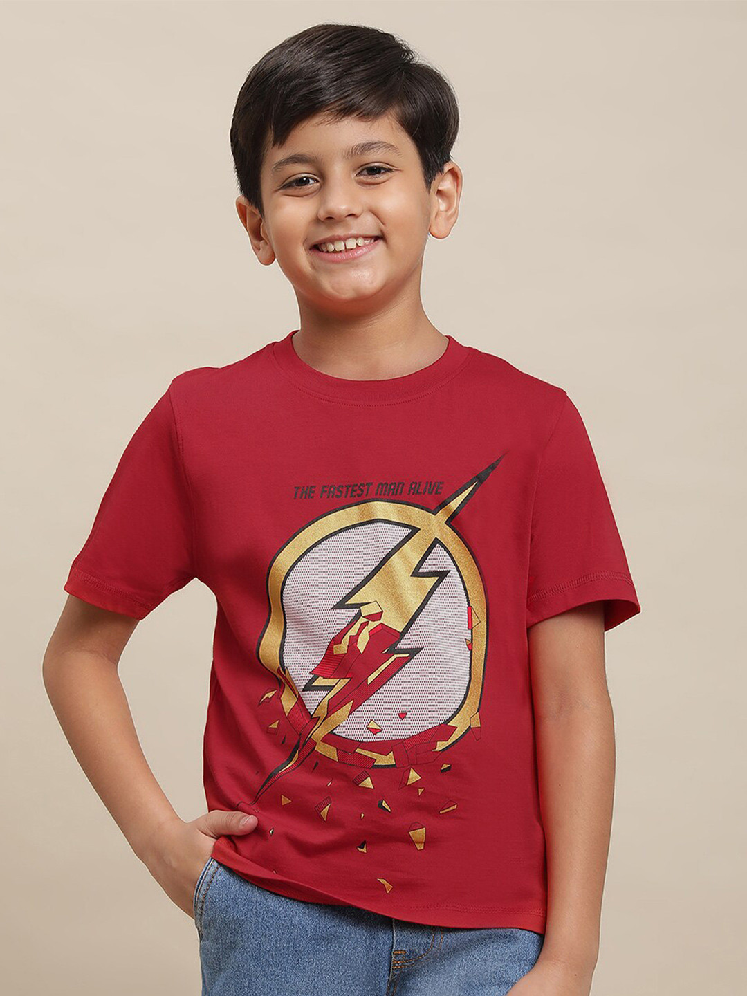 Kids Ville Boys Flash Printed Pure Cotton Tshirt