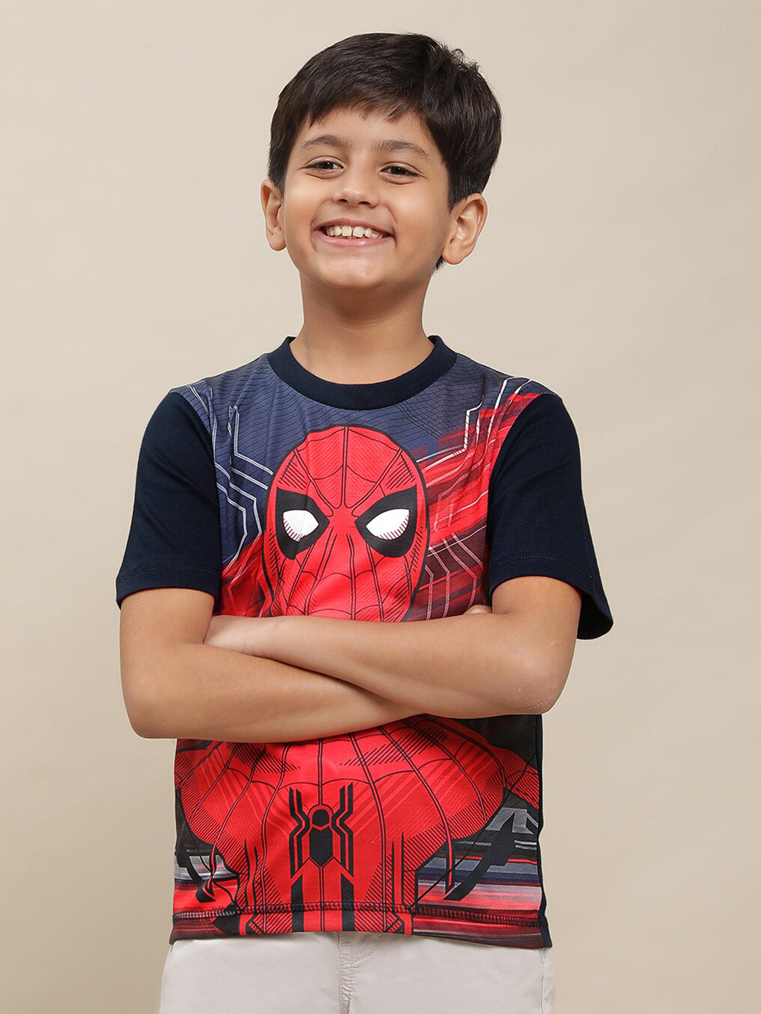 Kids Ville Boys Spiderman Printed Tshirt