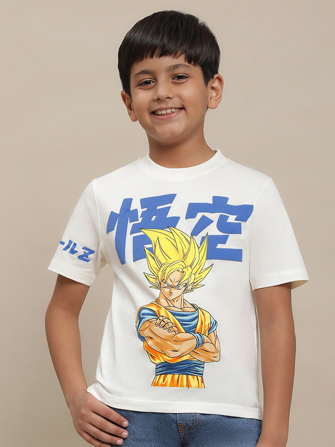 Kids Ville Boys Dragon Ball Z Anime Printed Pure Cotton T-shirt