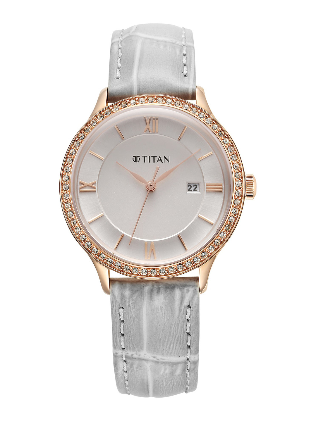 Titan Women Embellished Dial & Straps Analogue Watch 95247WL03