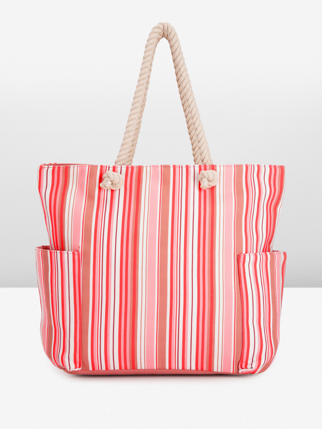 Anouk Striped Oversized Structured Tote Bag