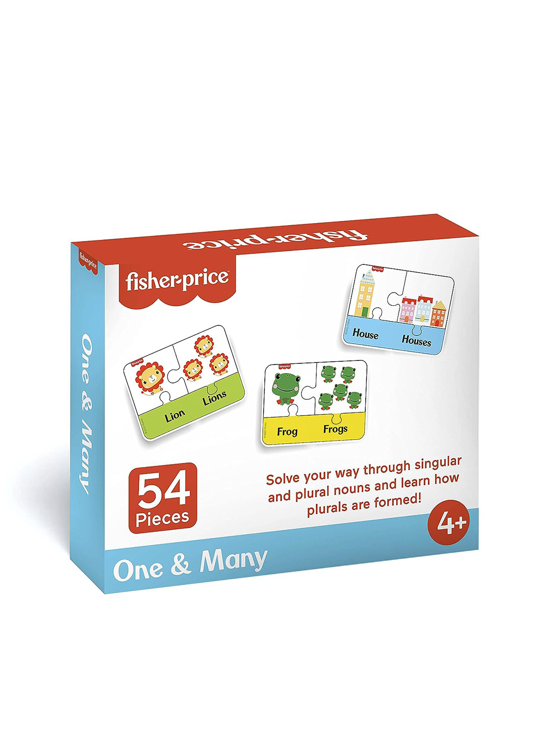 Fisher-Price White 54 Pieces Singular & Plural Learning Puzzles For Age 4+ Years
